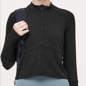 Lululemon Black Half ZIP Crop Top